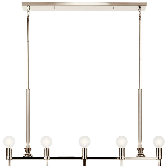 Myhouse Lighting Kichler - 52425PN - Five Light Linear Chandelier - Torvee - Nickel Textured