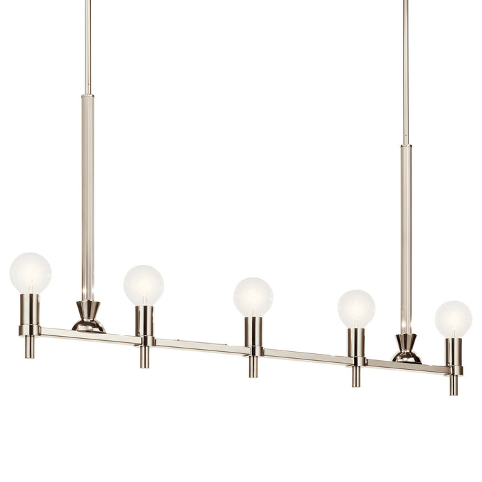 Myhouse Lighting Kichler - 52425PN - Five Light Linear Chandelier - Torvee - Nickel Textured