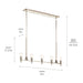 Myhouse Lighting Kichler - 52425PN - Five Light Linear Chandelier - Torvee - Nickel Textured