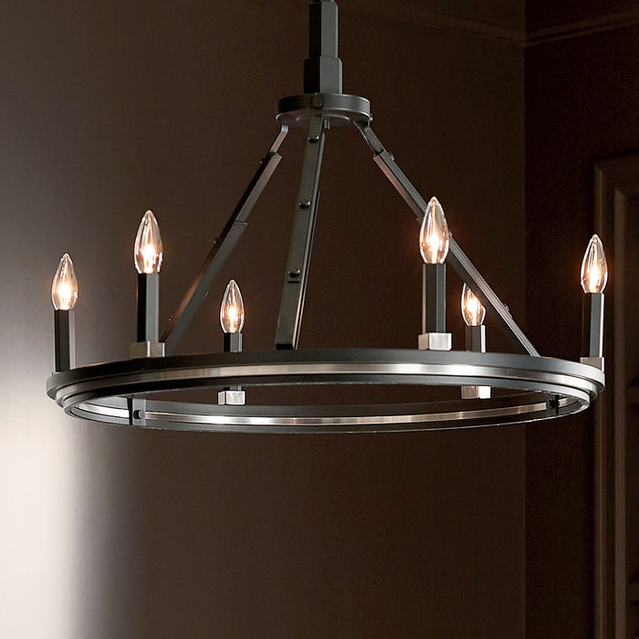 Myhouse Lighting Kichler - 52420BK - Six Light Chandelier - Emmala - Black