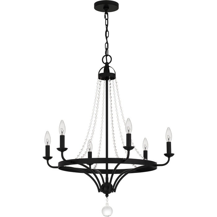 Myhouse Lighting Quoizel - ADL5026MBK - Six Light Chandelier - Adelaide - Matte Black