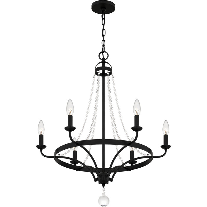 Myhouse Lighting Quoizel - ADL5026MBK - Six Light Chandelier - Adelaide - Matte Black