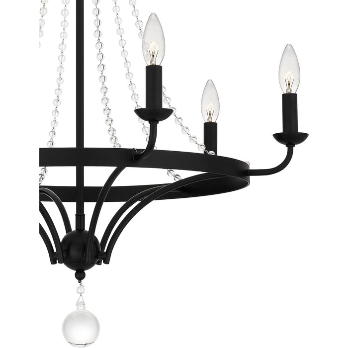 Myhouse Lighting Quoizel - ADL5026MBK - Six Light Chandelier - Adelaide - Matte Black