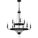 Myhouse Lighting Quoizel - ADL5030MBK - Nine Light Chandelier - Adelaide - Matte Black