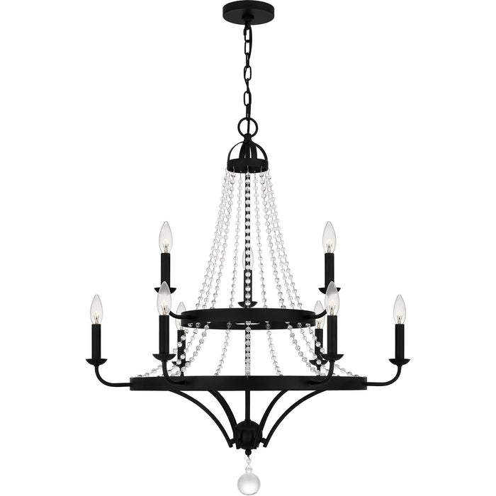 Myhouse Lighting Quoizel - ADL5030MBK - Nine Light Chandelier - Adelaide - Matte Black