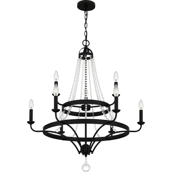 Myhouse Lighting Quoizel - ADL5030MBK - Nine Light Chandelier - Adelaide - Matte Black