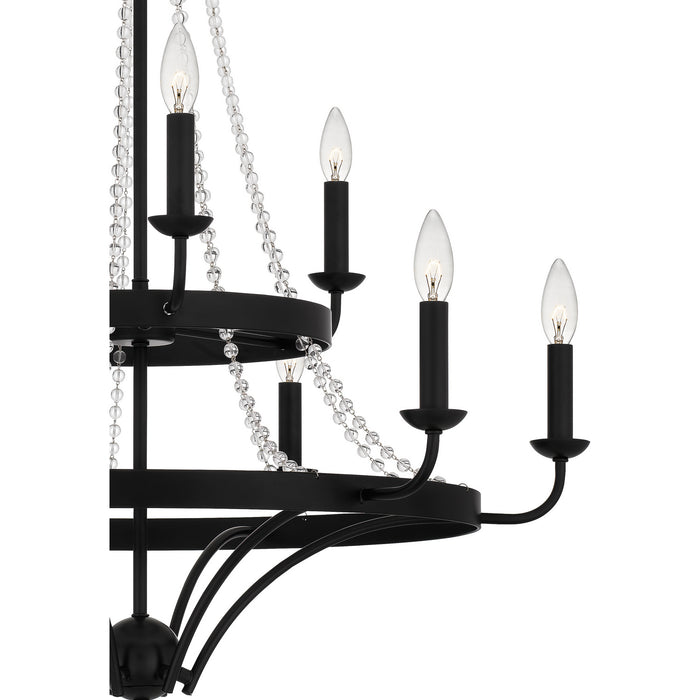 Myhouse Lighting Quoizel - ADL5030MBK - Nine Light Chandelier - Adelaide - Matte Black