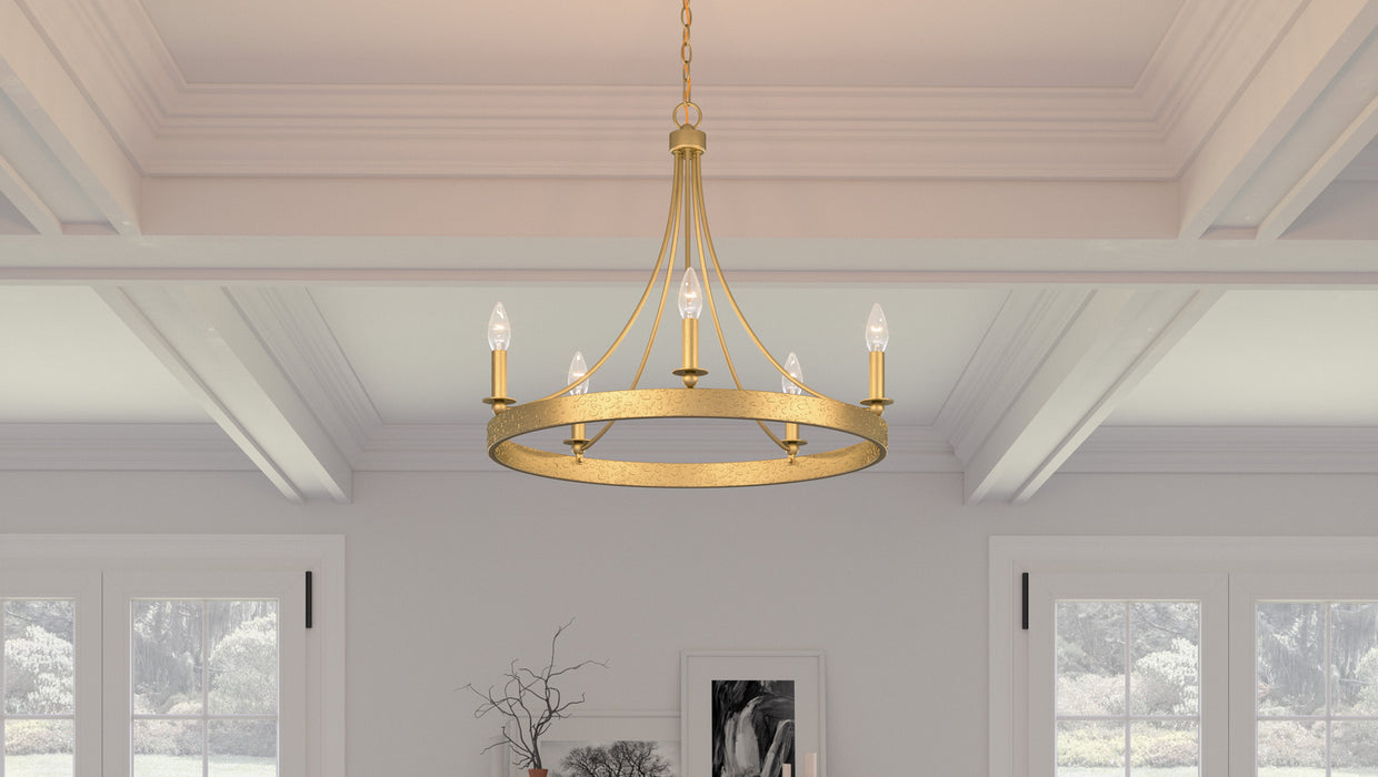 Myhouse Lighting Quoizel - APN5026LG - Five Light Chandelier - Aspyn - Light Gold