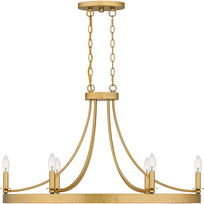 Myhouse Lighting Quoizel - APN636LG - Six Light Island Chandelier - Aspyn - Light Gold