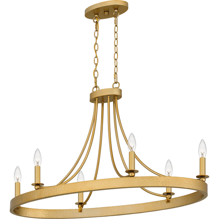 Myhouse Lighting Quoizel - APN636LG - Six Light Island Chandelier - Aspyn - Light Gold