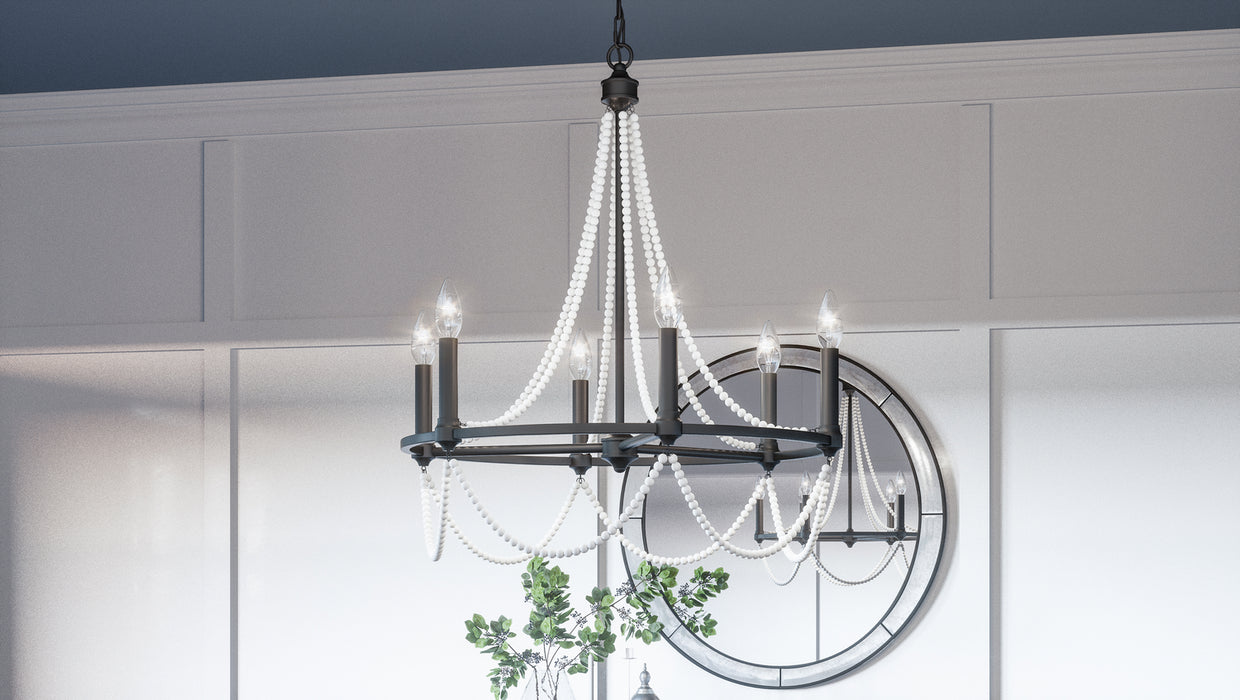 Myhouse Lighting Quoizel - BGA5021MBK - Six Light Chandelier - Brigitta - Matte Black