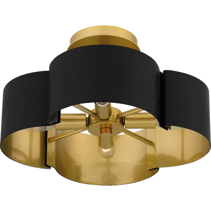 Myhouse Lighting Quoizel - BSM1714MBK - Four Light Semi-Flush Mount - Balsam - Matte Black