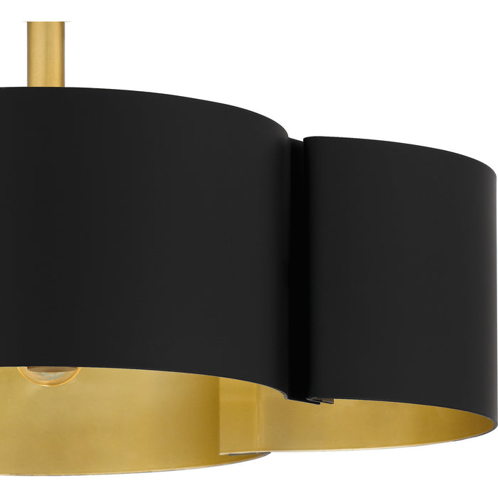 Myhouse Lighting Quoizel - BSM1714MBK - Four Light Semi-Flush Mount - Balsam - Matte Black