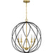 Myhouse Lighting Quoizel - BYN2824AB - Five Light Pendant - Bryn - Aged Brass