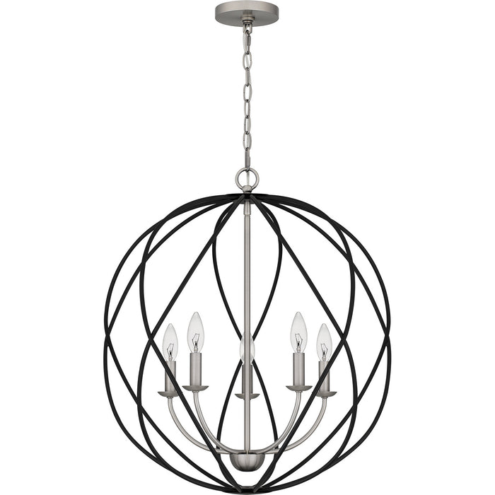 Myhouse Lighting Quoizel - BYN2824AN - Five Light Pendant - Bryn - Antique Nickel