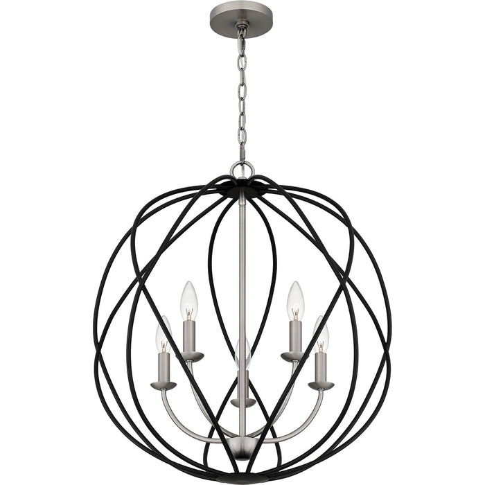 Myhouse Lighting Quoizel - BYN2824AN - Five Light Pendant - Bryn - Antique Nickel