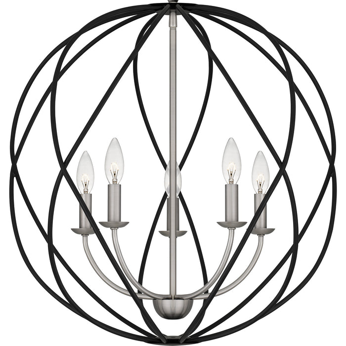 Myhouse Lighting Quoizel - BYN2824AN - Five Light Pendant - Bryn - Antique Nickel