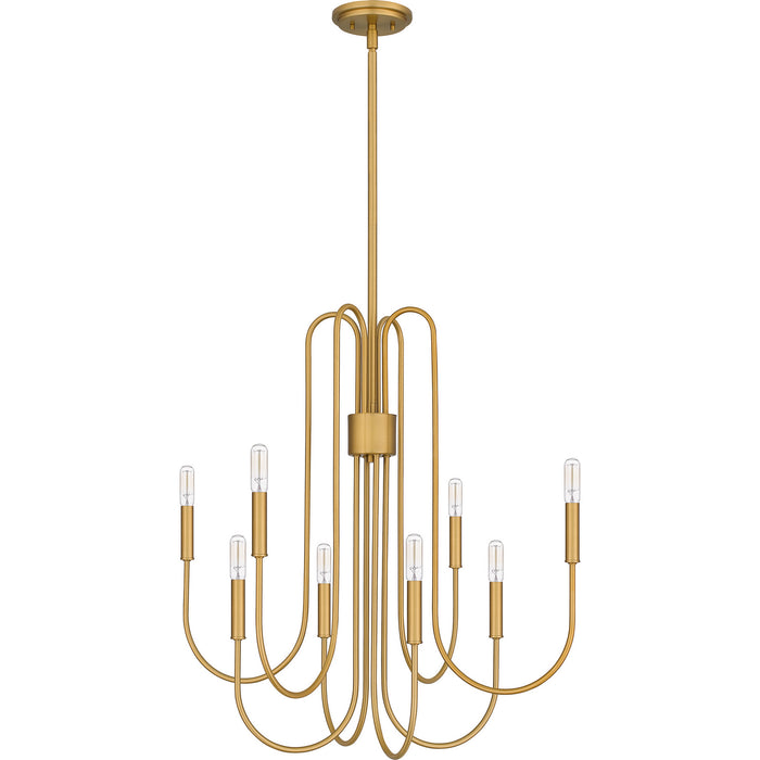 Myhouse Lighting Quoizel - CBR5028BWS - Eight Light Chandelier - Cabry - Brushed Weathered Brass