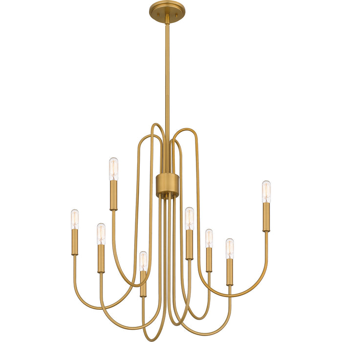 Myhouse Lighting Quoizel - CBR5028BWS - Eight Light Chandelier - Cabry - Brushed Weathered Brass