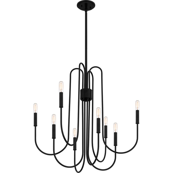 Myhouse Lighting Quoizel - CBR5028K - Eight Light Chandelier - Cabry - Mystic Black