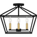 Myhouse Lighting Quoizel - COB1716MBK - Four Light Semi-Flush Mount - Concho Bay - Matte Black