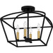 Myhouse Lighting Quoizel - COB1716MBK - Four Light Semi-Flush Mount - Concho Bay - Matte Black