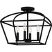 Myhouse Lighting Quoizel - COB1716MBK - Four Light Semi-Flush Mount - Concho Bay - Matte Black