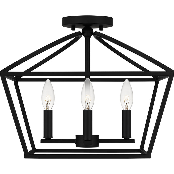 Myhouse Lighting Quoizel - COB1716MBK - Four Light Semi-Flush Mount - Concho Bay - Matte Black