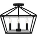 Myhouse Lighting Quoizel - COB1716MBK - Four Light Semi-Flush Mount - Concho Bay - Matte Black