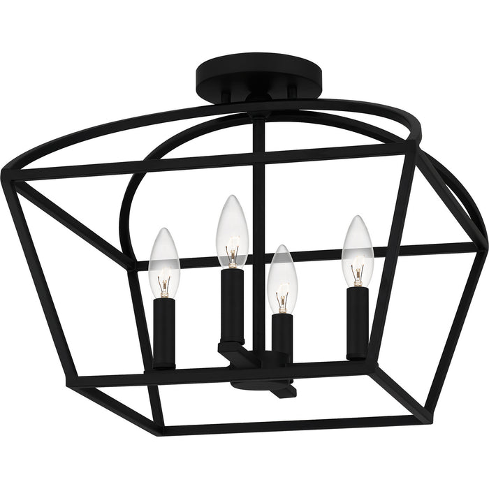 Myhouse Lighting Quoizel - COB1716MBK - Four Light Semi-Flush Mount - Concho Bay - Matte Black