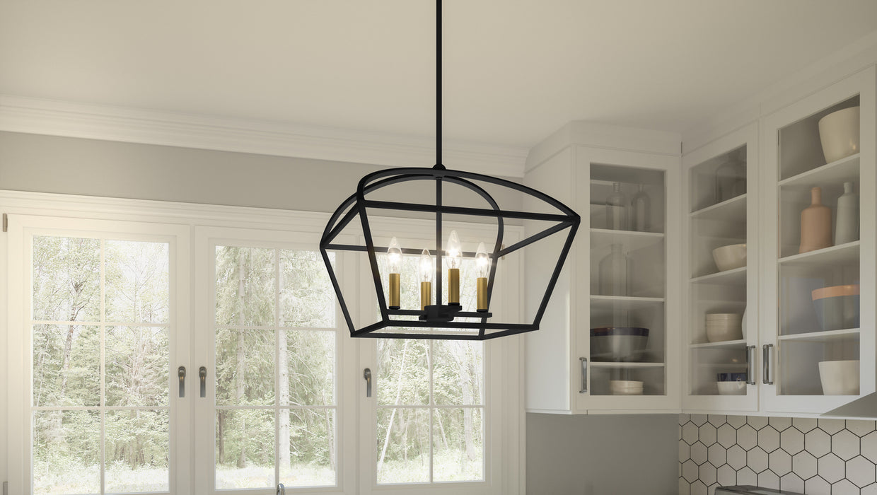 Myhouse Lighting Quoizel - COB2816MBK - Four Light Pendant - Concho Bay - Matte Black