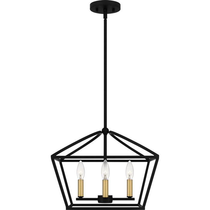 Myhouse Lighting Quoizel - COB2816MBK - Four Light Pendant - Concho Bay - Matte Black