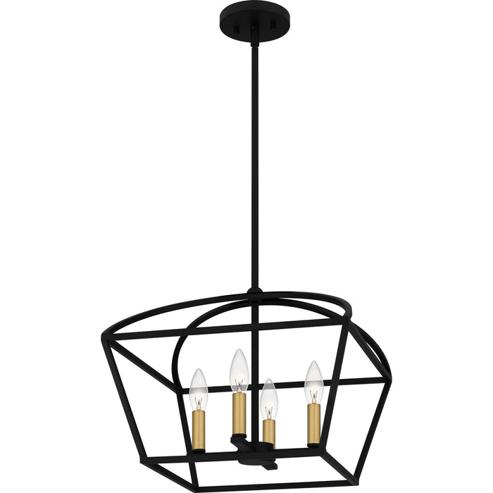 Myhouse Lighting Quoizel - COB2816MBK - Four Light Pendant - Concho Bay - Matte Black