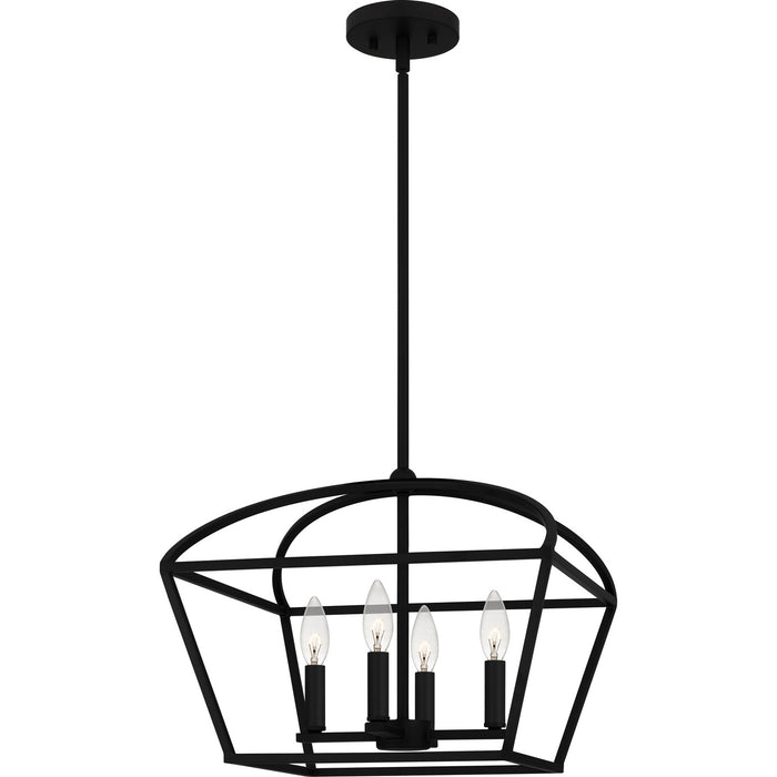 Myhouse Lighting Quoizel - COB2816MBK - Four Light Pendant - Concho Bay - Matte Black