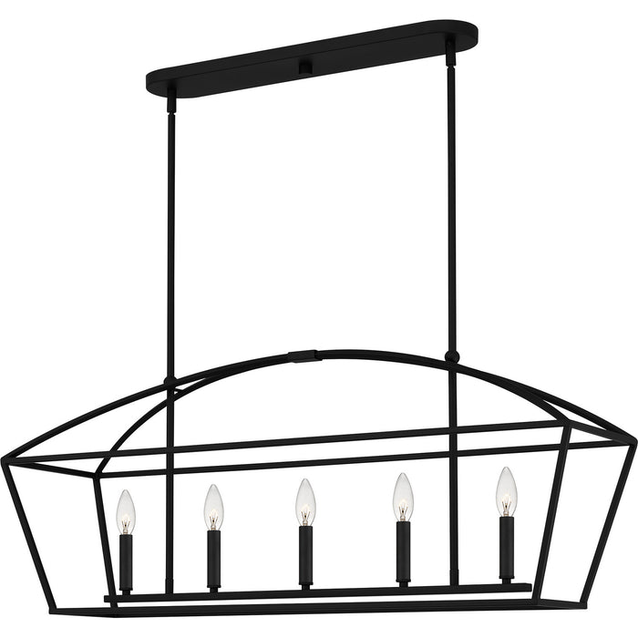 Myhouse Lighting Quoizel - COB540MBK - Five Light Island Chandelier - Concho Bay - Matte Black