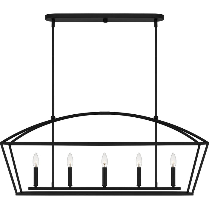 Myhouse Lighting Quoizel - COB540MBK - Five Light Island Chandelier - Concho Bay - Matte Black