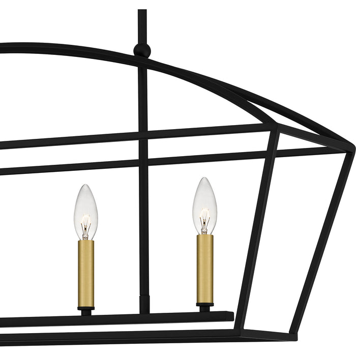 Myhouse Lighting Quoizel - COB540MBK - Five Light Island Chandelier - Concho Bay - Matte Black