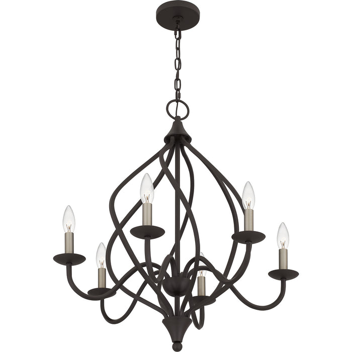 Myhouse Lighting Quoizel - DUP5025OZ - Six Light Chandelier - Dupont - Old Bronze