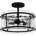 Myhouse Lighting Quoizel - FTS1716EK - Three Light Semi Flush Mount - Fortress - Earth Black