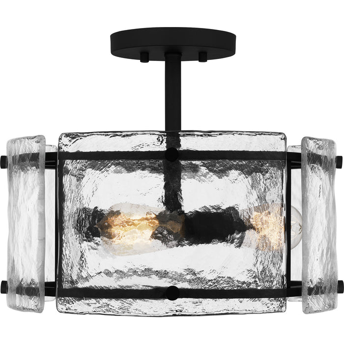 Myhouse Lighting Quoizel - FTS1716EK - Three Light Semi Flush Mount - Fortress - Earth Black