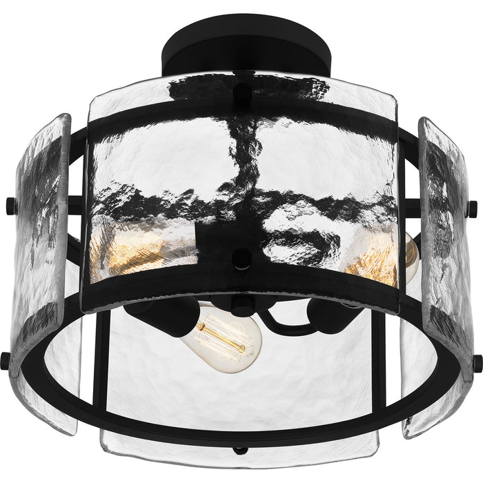 Myhouse Lighting Quoizel - FTS1716EK - Three Light Semi Flush Mount - Fortress - Earth Black