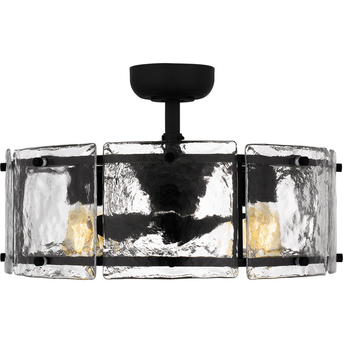 Myhouse Lighting Quoizel - FTS3124EK - Four Light Fandelier - Fortress - Earth Black