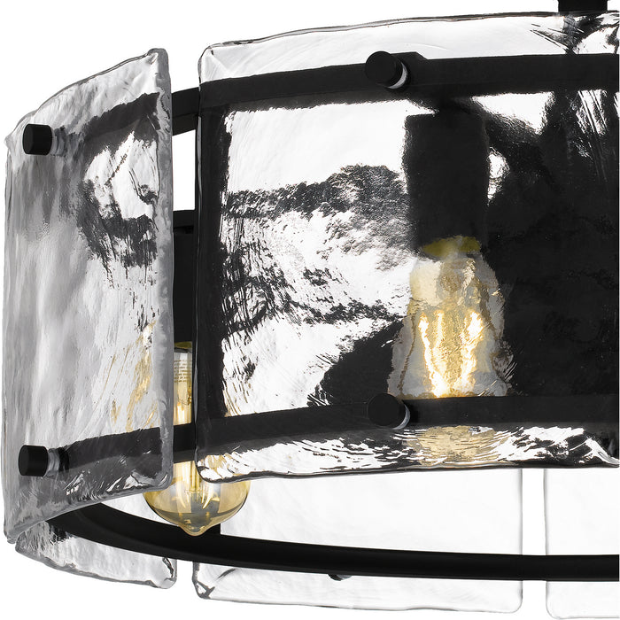 Myhouse Lighting Quoizel - FTS3124EK - Four Light Fandelier - Fortress - Earth Black