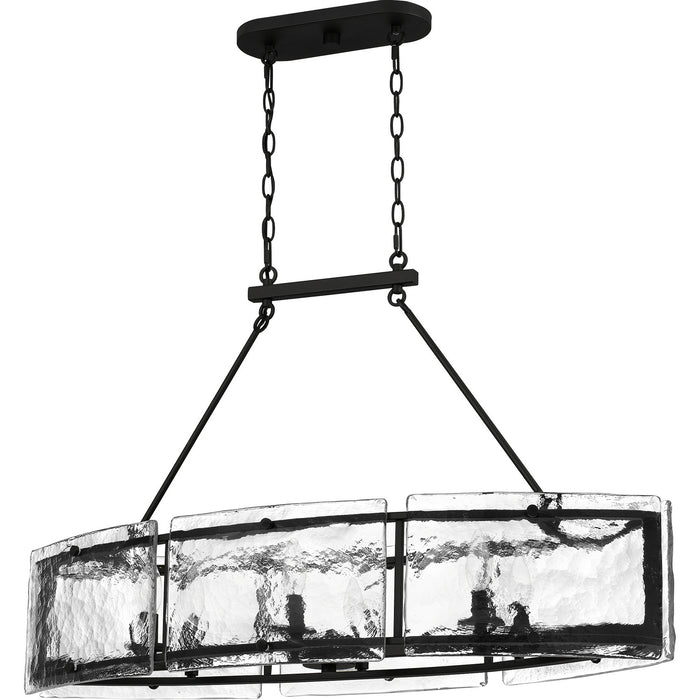 Myhouse Lighting Quoizel - FTS638EK - Six Light Island Chandelier - Fortress - Earth Black