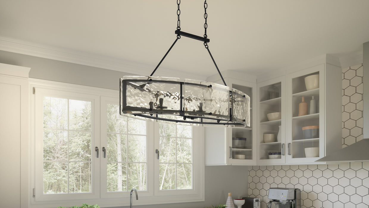 Myhouse Lighting Quoizel - FTS638EK - Six Light Island Chandelier - Fortress - Earth Black