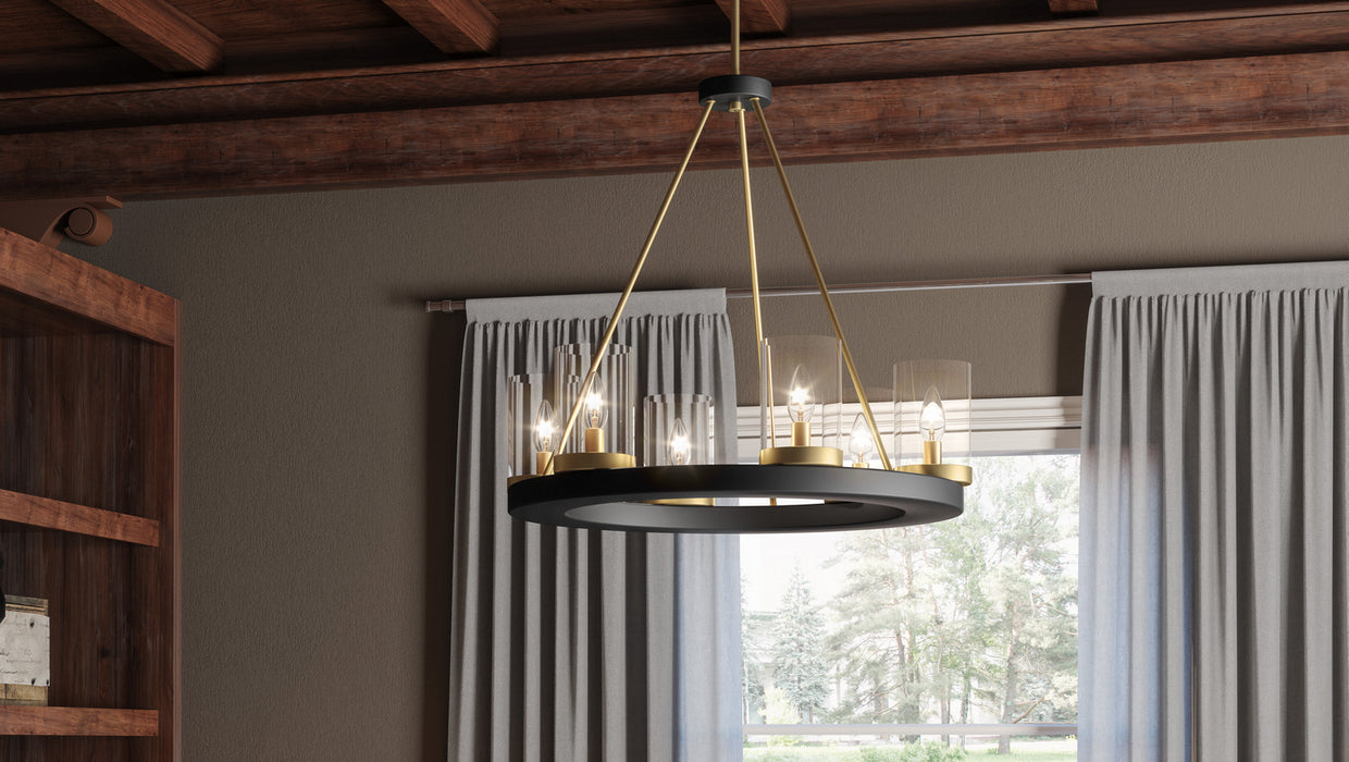 Myhouse Lighting Quoizel - GRL5026MBK - Six Light Chandelier - Greeley - Matte Black