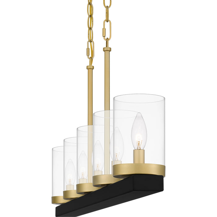 Myhouse Lighting Quoizel - GRL539MBK - Five Light Island Chandelier - Greeley - Matte Black