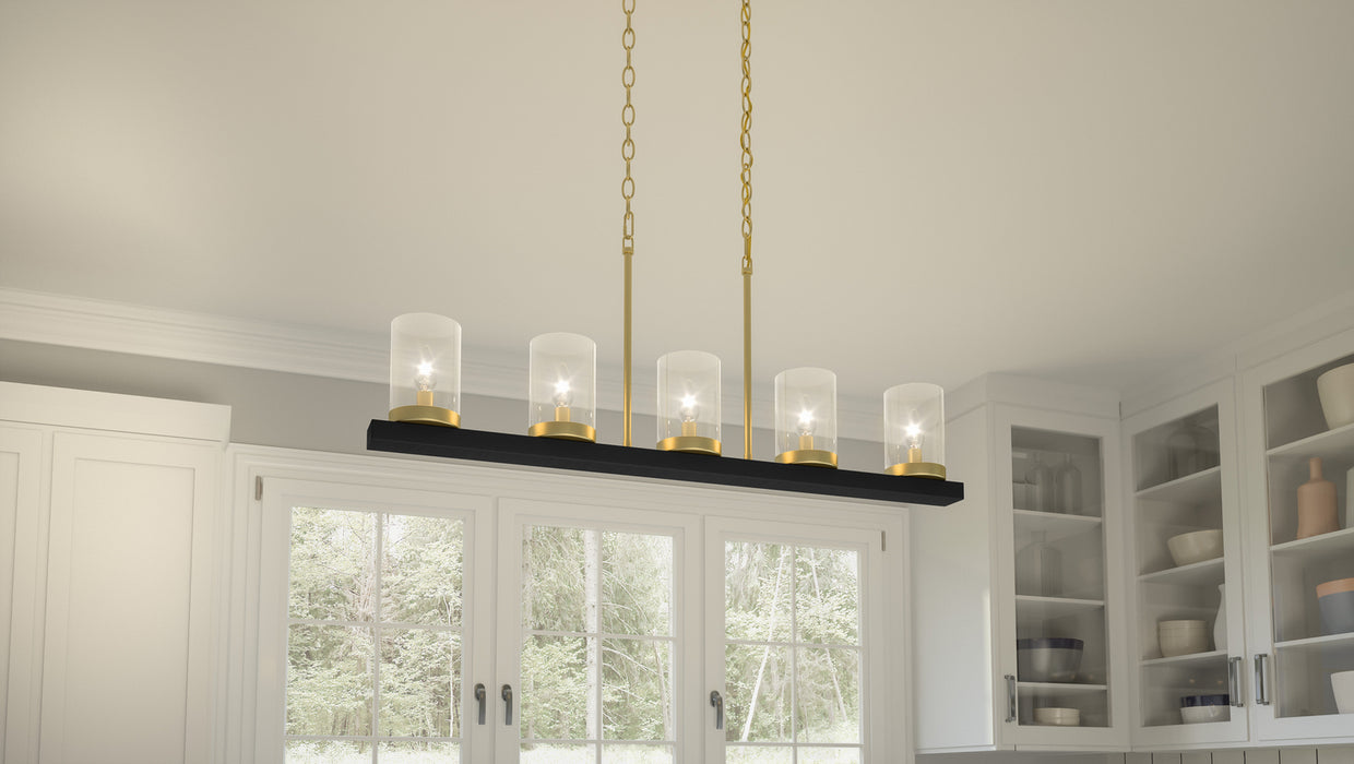 Myhouse Lighting Quoizel - GRL539MBK - Five Light Island Chandelier - Greeley - Matte Black