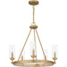 Myhouse Lighting Quoizel - KEL5025NWS - Five Light Chandelier - Kelleher - Nouveau Painted Weathered Brass