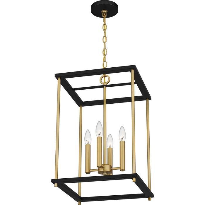 Myhouse Lighting Quoizel - KNW2814MBK - Four Light Pendant - Kynwyd - Matte Black